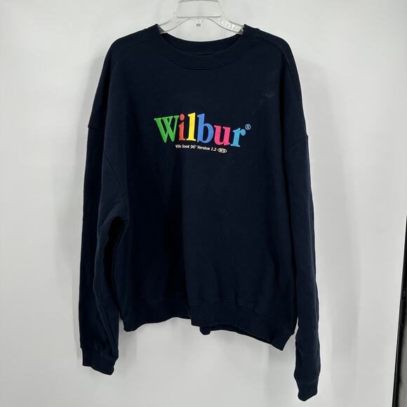Vintage Wilbur Soot Mens Sweatshirt Size 3XL Black 1996 Computer Tech - Picture 1 of 8